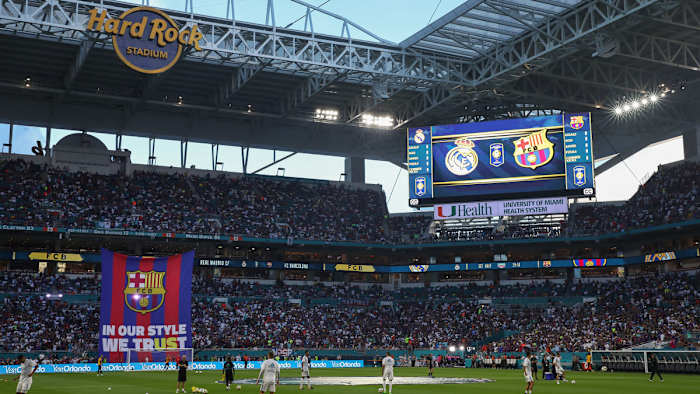 Barcelona and Real Madrid played in Miami in 2017